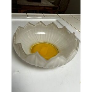 Westmoreland Lotus Milk Glass Bowl